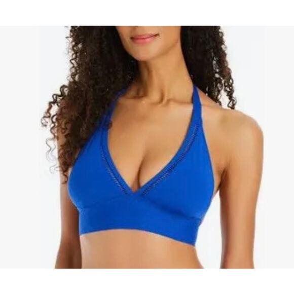 Bleu Rod Beattie Cobalt Behind The Seams Halter Bikini Top 8 NWT - Picture 2 of 5
